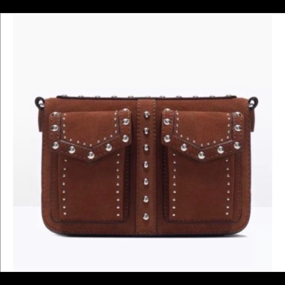 Zara studded shoulder bag
